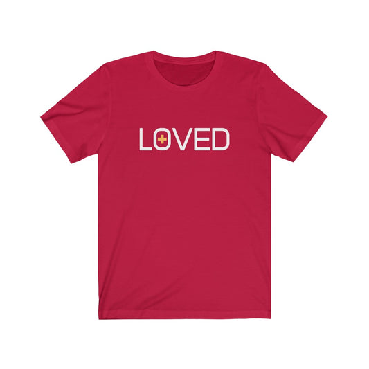 LOVED Unisex Short Sleeve Tee (Red) - Beyond The Walls Int'l