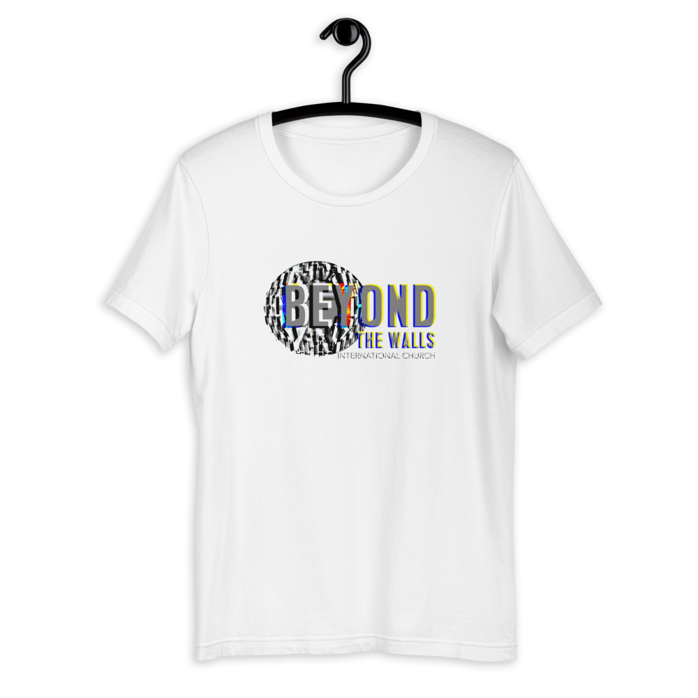 BTWI Emboss Logo Short-Sleeve Unisex T-Shirt - White - Beyond The Walls Int'l