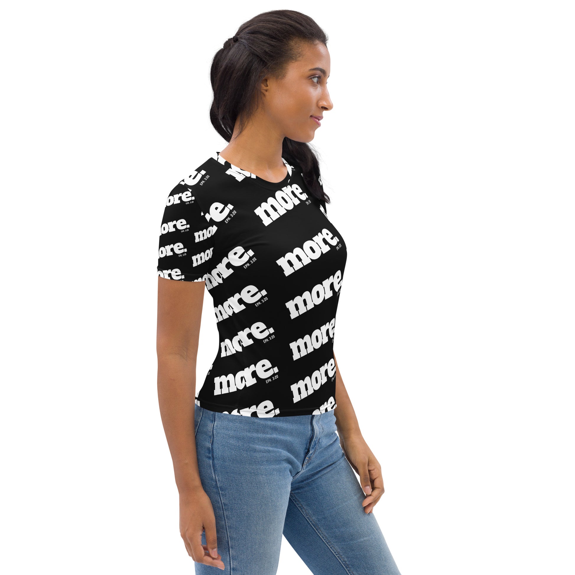 MORE Women's All-Over Print T-shirt - Beyond The Walls Int'l