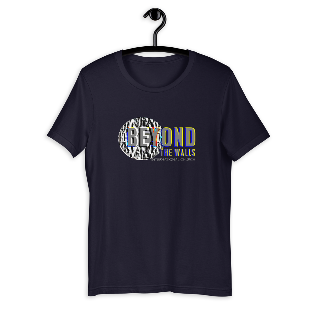 BTWI Emboss Logo Short-Sleeve Unisex T-Shirt - Navy - Beyond The Walls Int'l