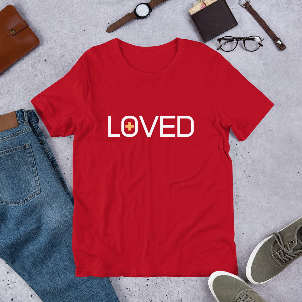 LOVED Short-Sleeve Unisex T-Shirt - Red - Beyond The Walls Int'l