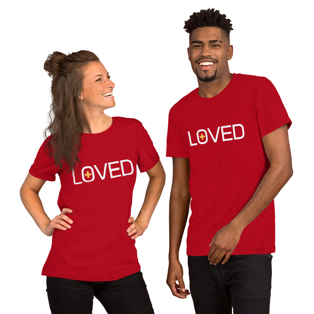 LOVED Short-Sleeve Unisex T-Shirt - Red - Beyond The Walls Int'l