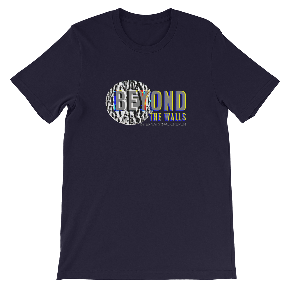 BTWI Emboss Logo Short-Sleeve Unisex T-Shirt - Navy - Beyond The Walls Int'l