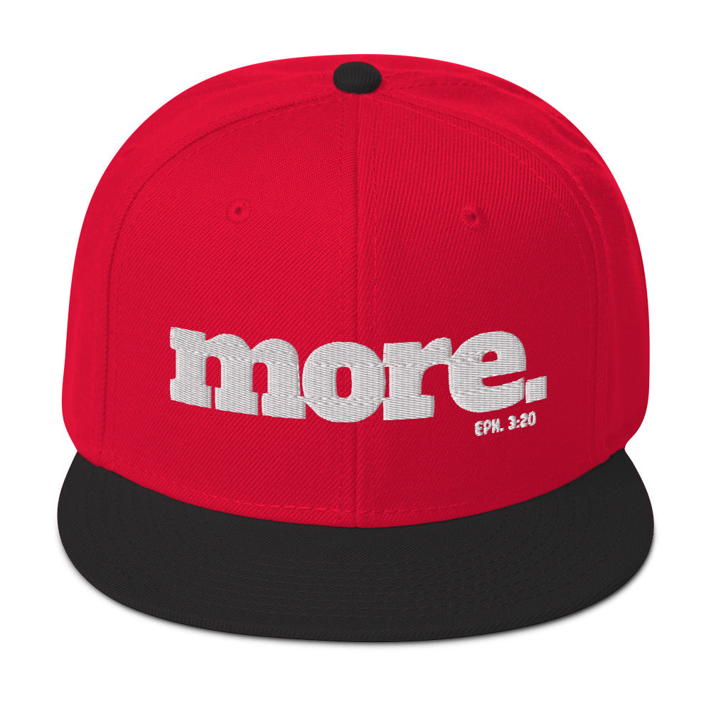 MORE with Eph. 3:20 Scripture Snapback Hat - Beyond The Walls Int'l