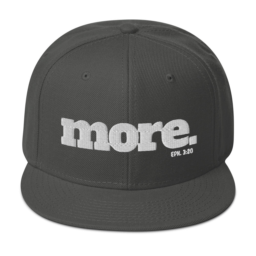 MORE with Eph. 3:20 Scripture Snapback Hat - Beyond The Walls Int'l