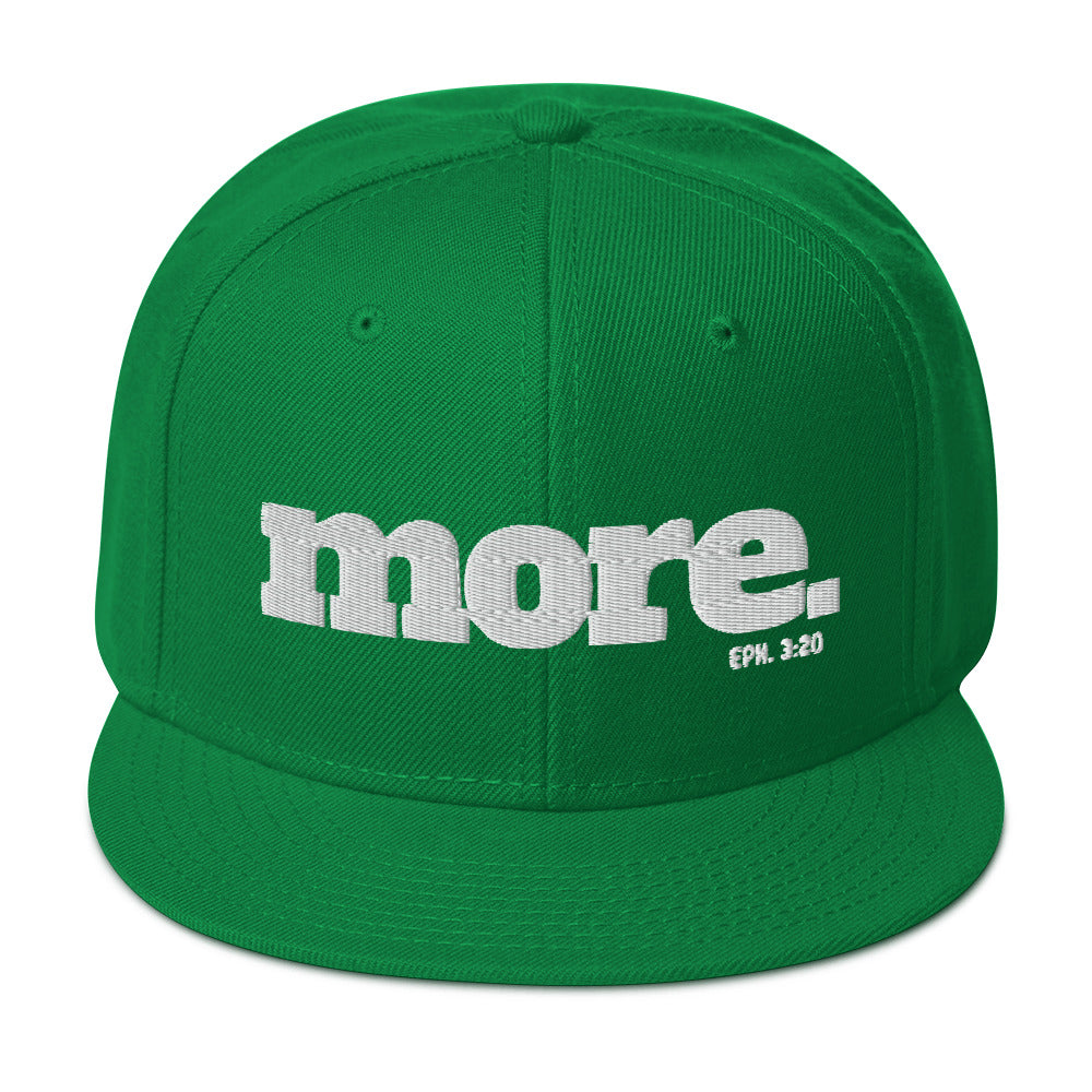 MORE with Eph. 3:20 Scripture Snapback Hat - Beyond The Walls Int'l