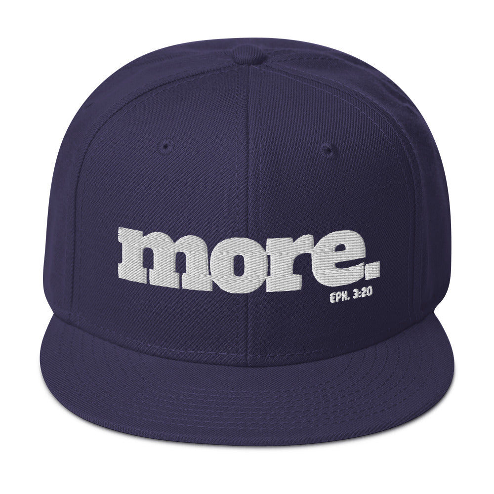 MORE with Eph. 3:20 Scripture Snapback Hat - Beyond The Walls Int'l
