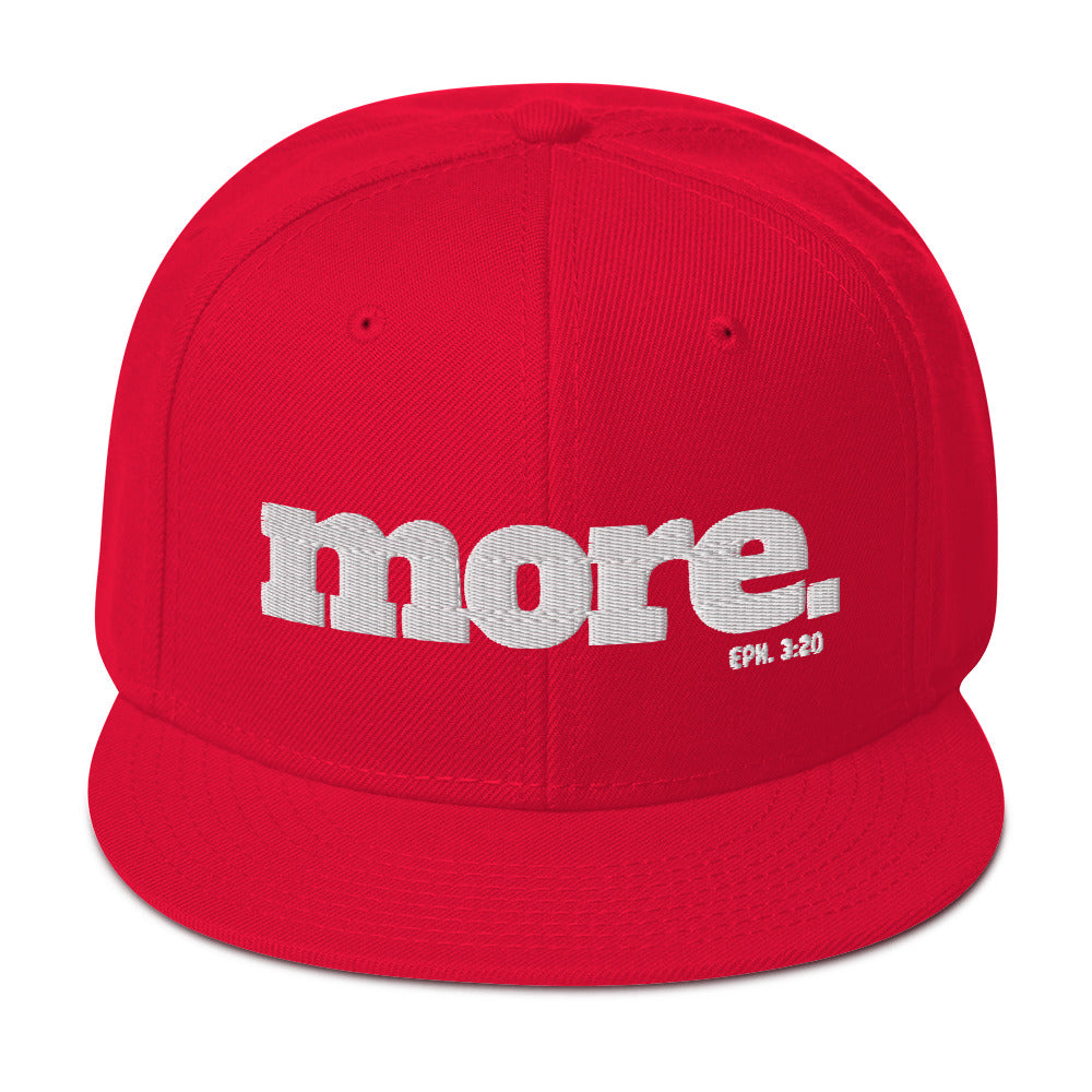 MORE with Eph. 3:20 Scripture Snapback Hat - Beyond The Walls Int'l