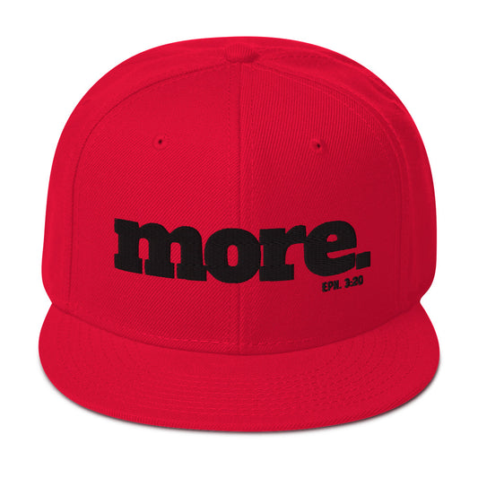 MORE with Eph. 3:20 Scripture Snapback Hat - Beyond The Walls Int'l